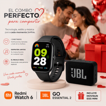 Combo Deluxe - Redmi Watch 6 + JBL Go essential 2